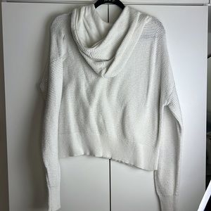 Knitted cream hoodie